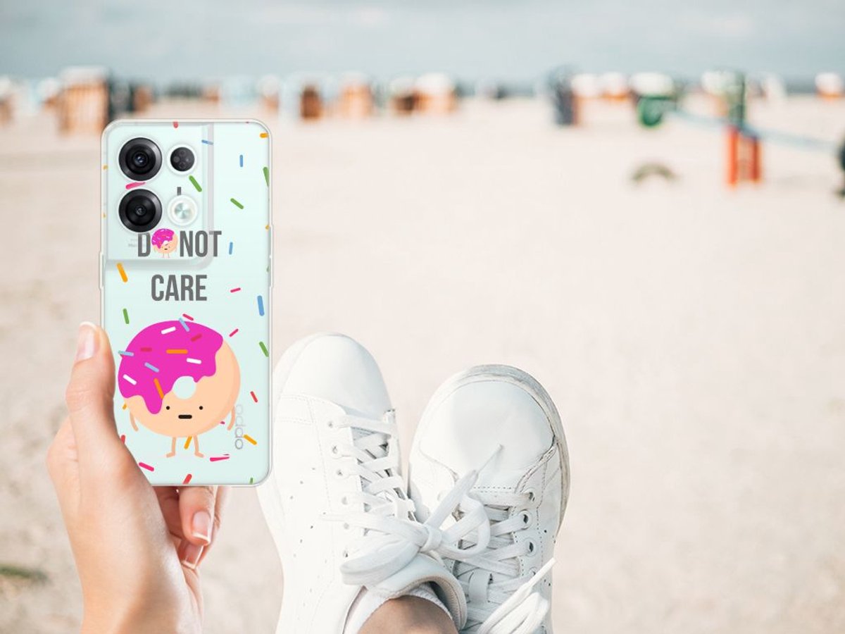 OPPO Reno8 Pro Siliconen Case Donut Roze