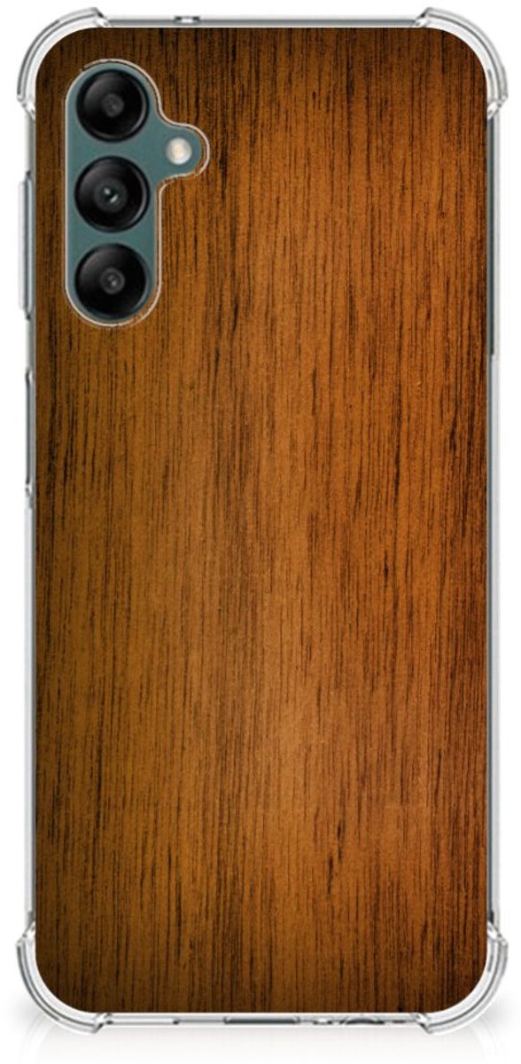 Samsung Galaxy A14 5G/4G Stevig Telefoonhoesje Donker Hout