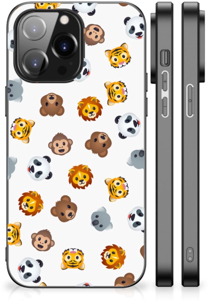 Back Case voor iPhone 14 Pro Max Dieren Emojis