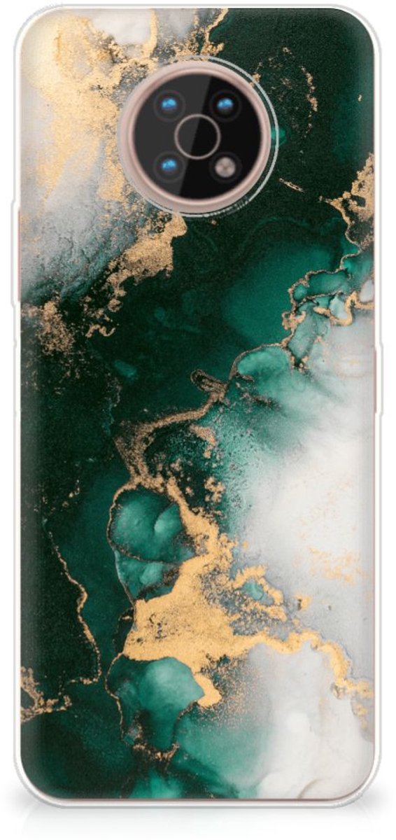 TPU Siliconen Hoesje voor Nokia G50 Marmer Groen