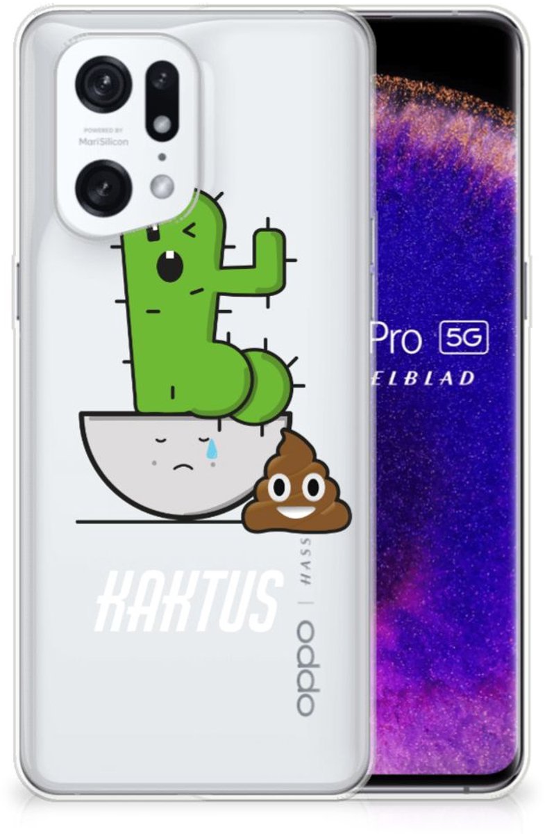 OPPO Find X5 Pro Telefoonhoesje met Naam Cactus Poo