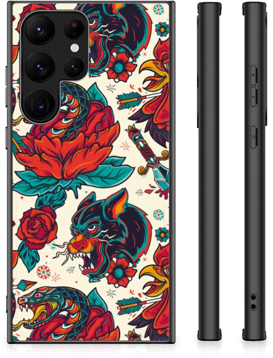 Silicone Back Case voor Samsung Galaxy S23 Ultra Old Skool