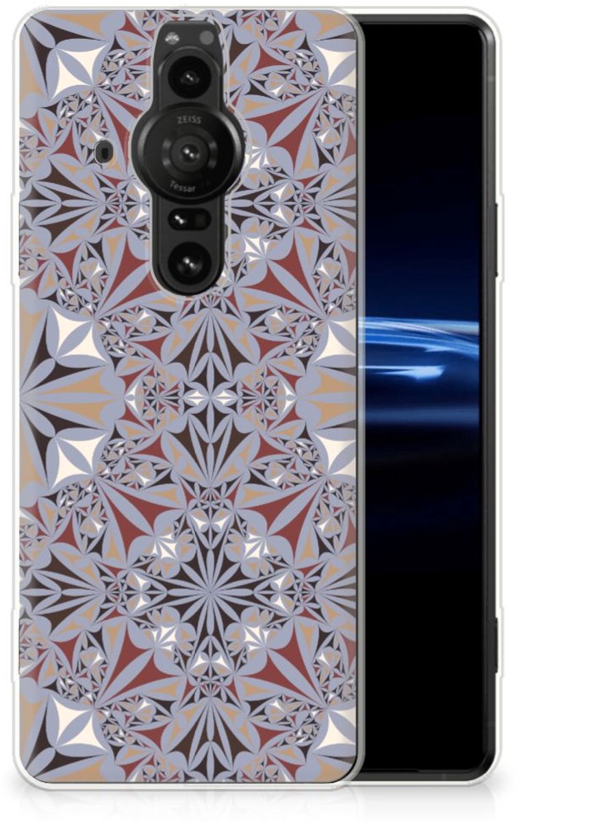 Sony Xperia Pro-I TPU Siliconen Hoesje Flower Tiles