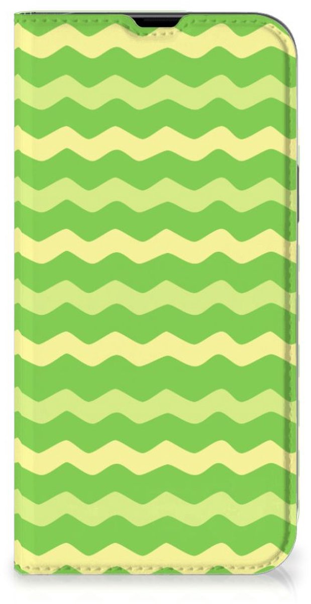 iPhone 13 Pro Max Hoesje met Magneet Waves Green