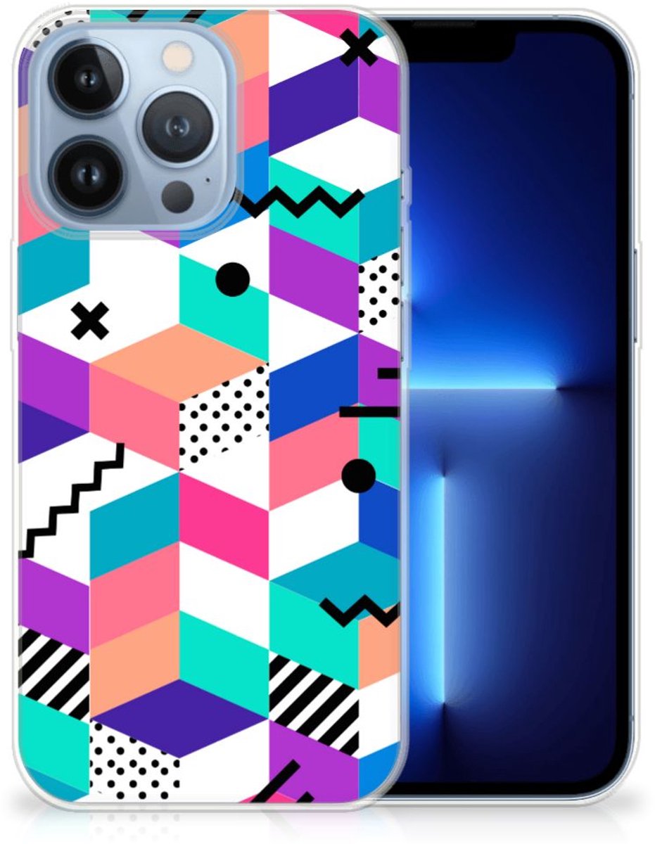 Apple iPhone 13 Pro TPU Hoesje Blokken Kleurrijk