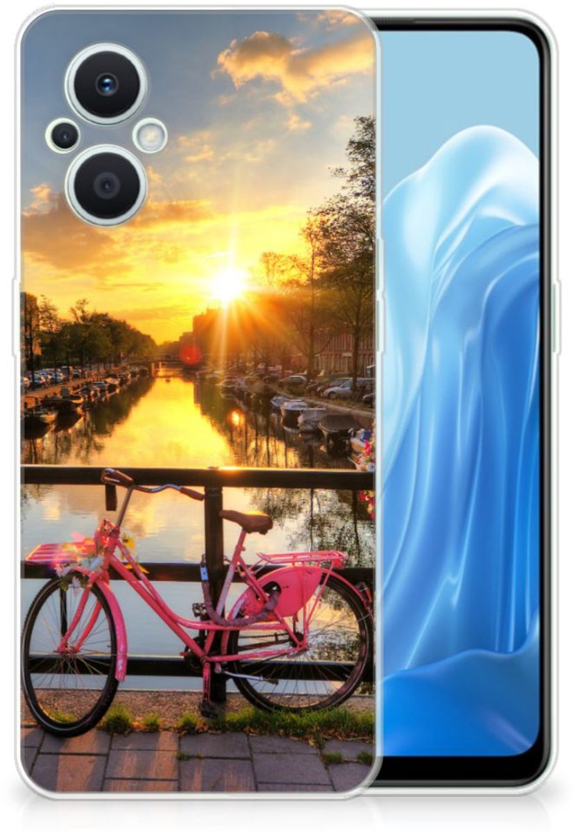OPPO Reno8 Lite Siliconen Back Cover Amsterdamse Grachten