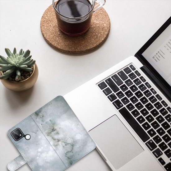 Etui à rabat OPPO A15 Etui Smartphone Peinture Gris