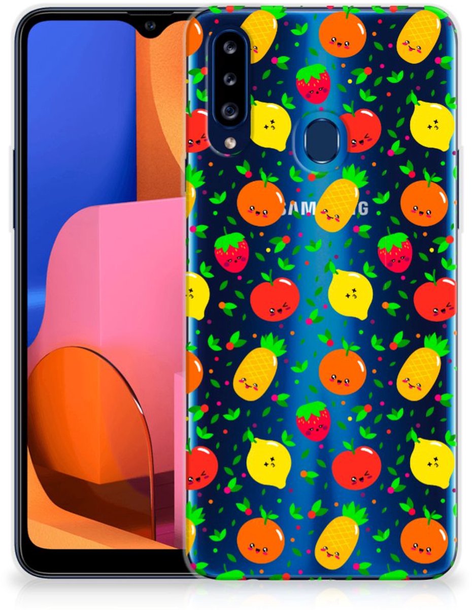 Samsung Galaxy A20s Siliconen Case Fruits