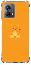 Coque en silicone TPU Motorola Moto G53, avec bord transparent, Bébé ours