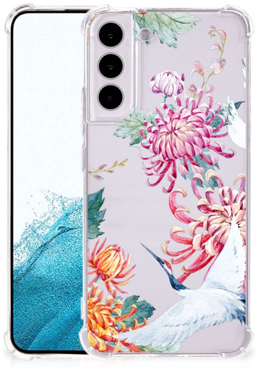 Samsung Galaxy S22 Plus Case Anti-shock Bird Flowers