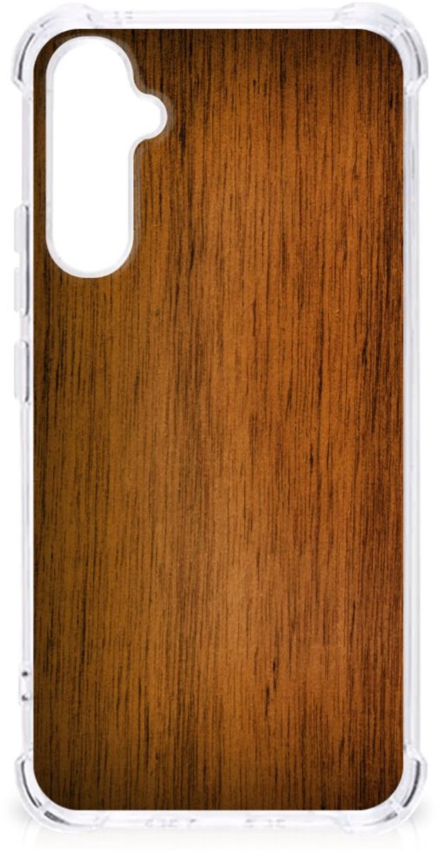 Samsung Galaxy A34 Stevig Telefoonhoesje Donker Hout