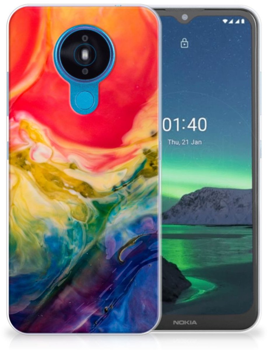 Hoesje maken Nokia 1.4 Watercolor Dark