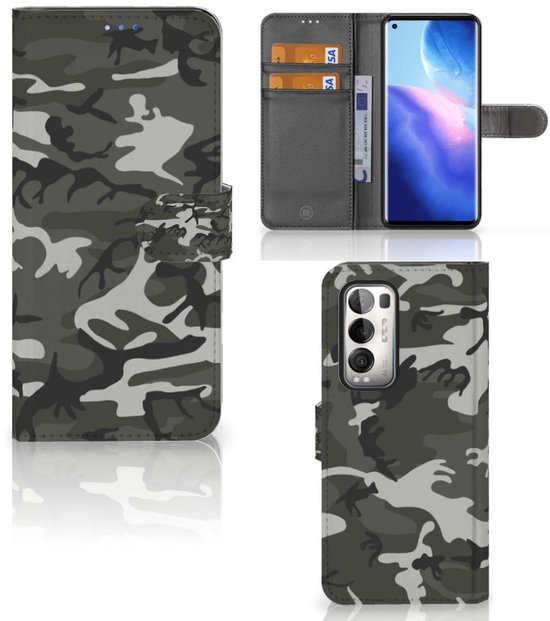 Protection Housse OPPO Find X3 Neo 5G Portefeuille Camouflage