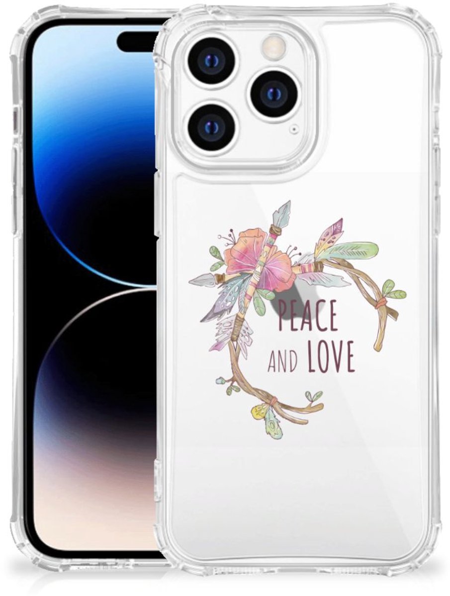 Apple iPhone 14 Pro Max Stevig Bumper Hoesje Boho Text