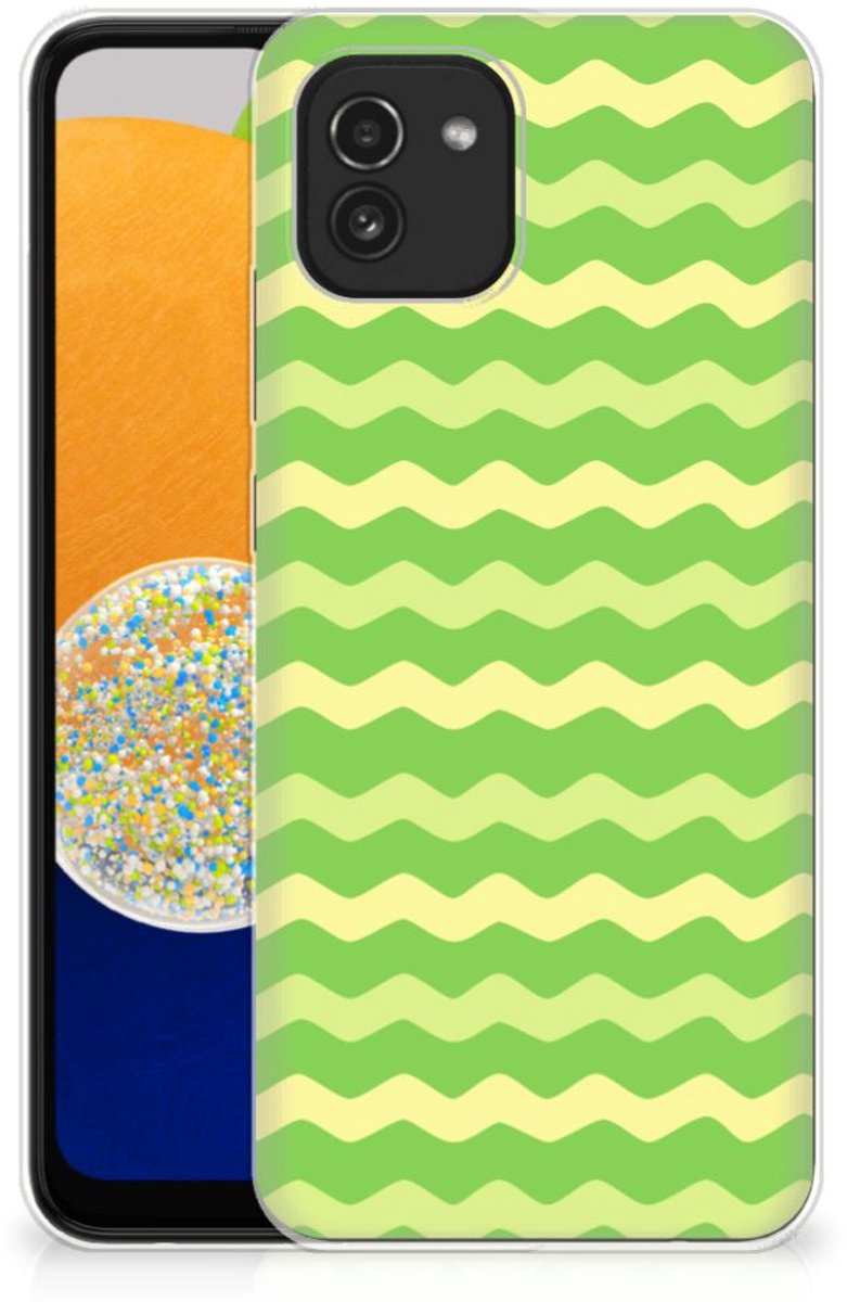 Samsung Galaxy A03 TPU bumper Waves Green