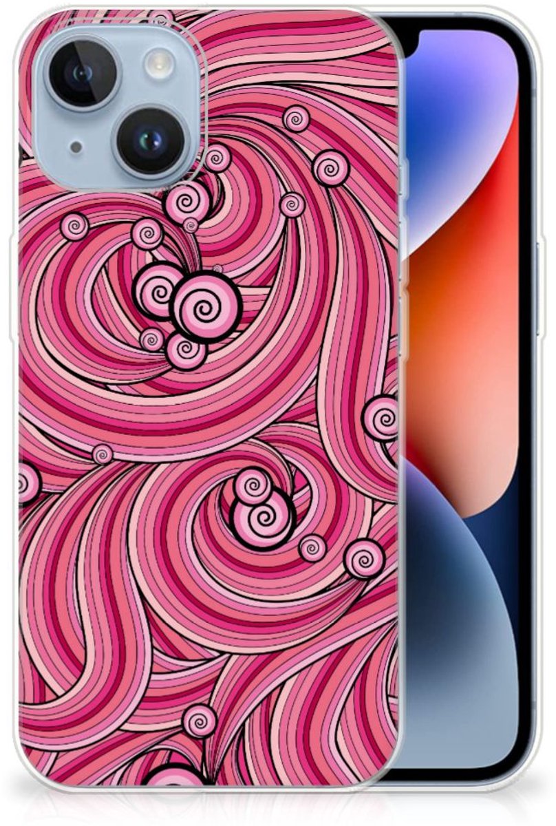 Apple iPhone 14 Hoesje maken Swirl Pink