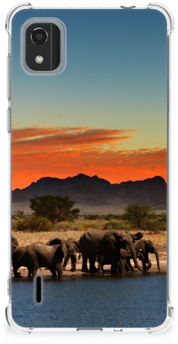 Nokia C2 2nd Edition Case Anti-shock Olifanten