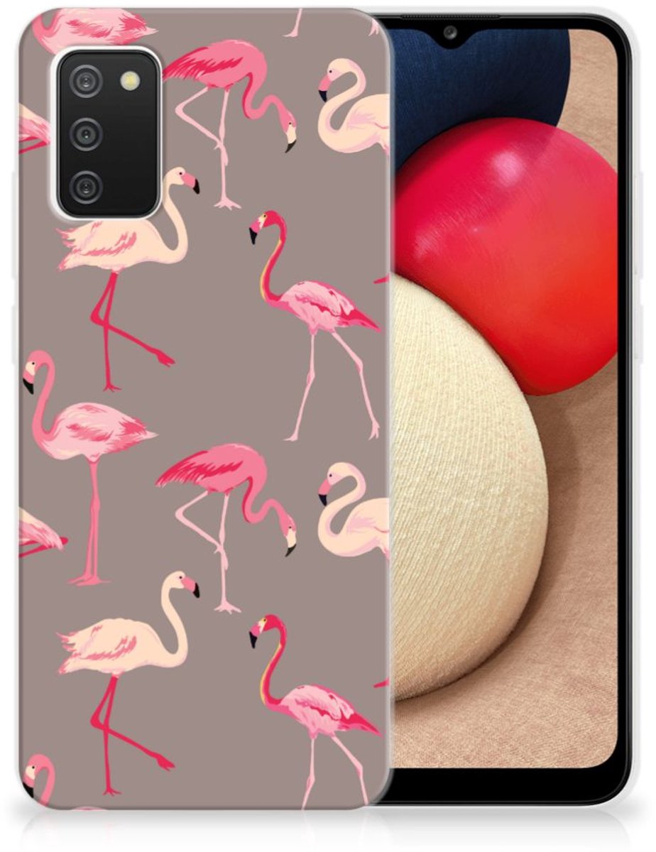 Samsung Galaxy A02s TPU Hoesje Flamingo