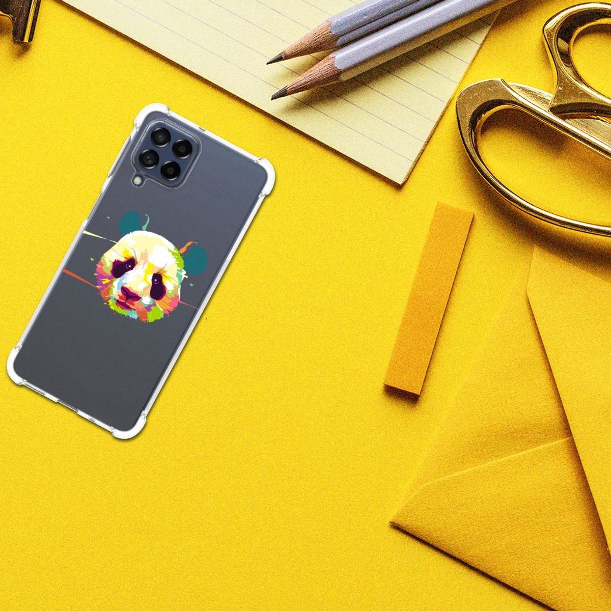 Samsung Galaxy M53 Stevig Bumper Hoesje Panda Color