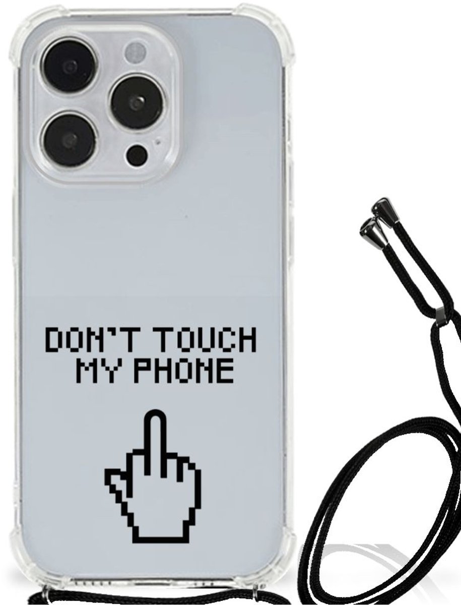 iPhone 14 Pro Anti Shock Case Finger Don't Touch My Phone