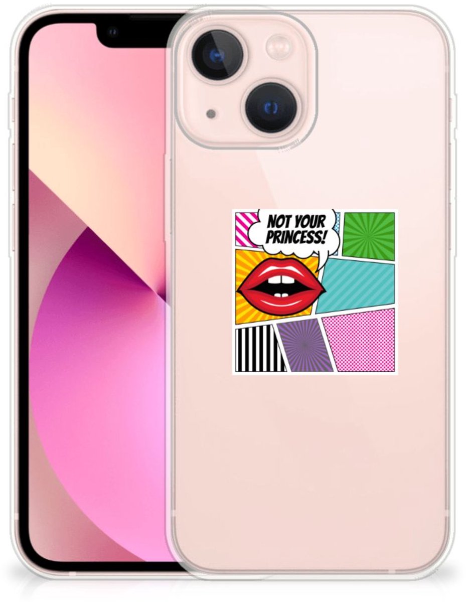 iPhone 13 mini Silicone Back Cover Popart Princess