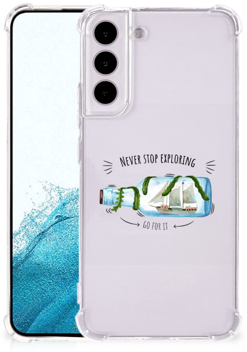 Samsung Galaxy S22 Plus Stevig Bumper Hoesje Boho Bottle