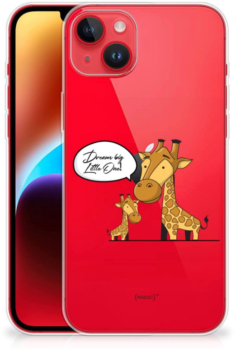 Back Cover voor iPhone 14 Plus Telefoonhoesje met Naam Giraffe