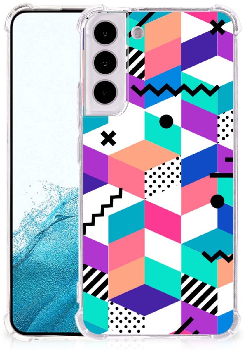 Samsung Galaxy S22 Plus Shockproof Case Blokken Kleurrijk