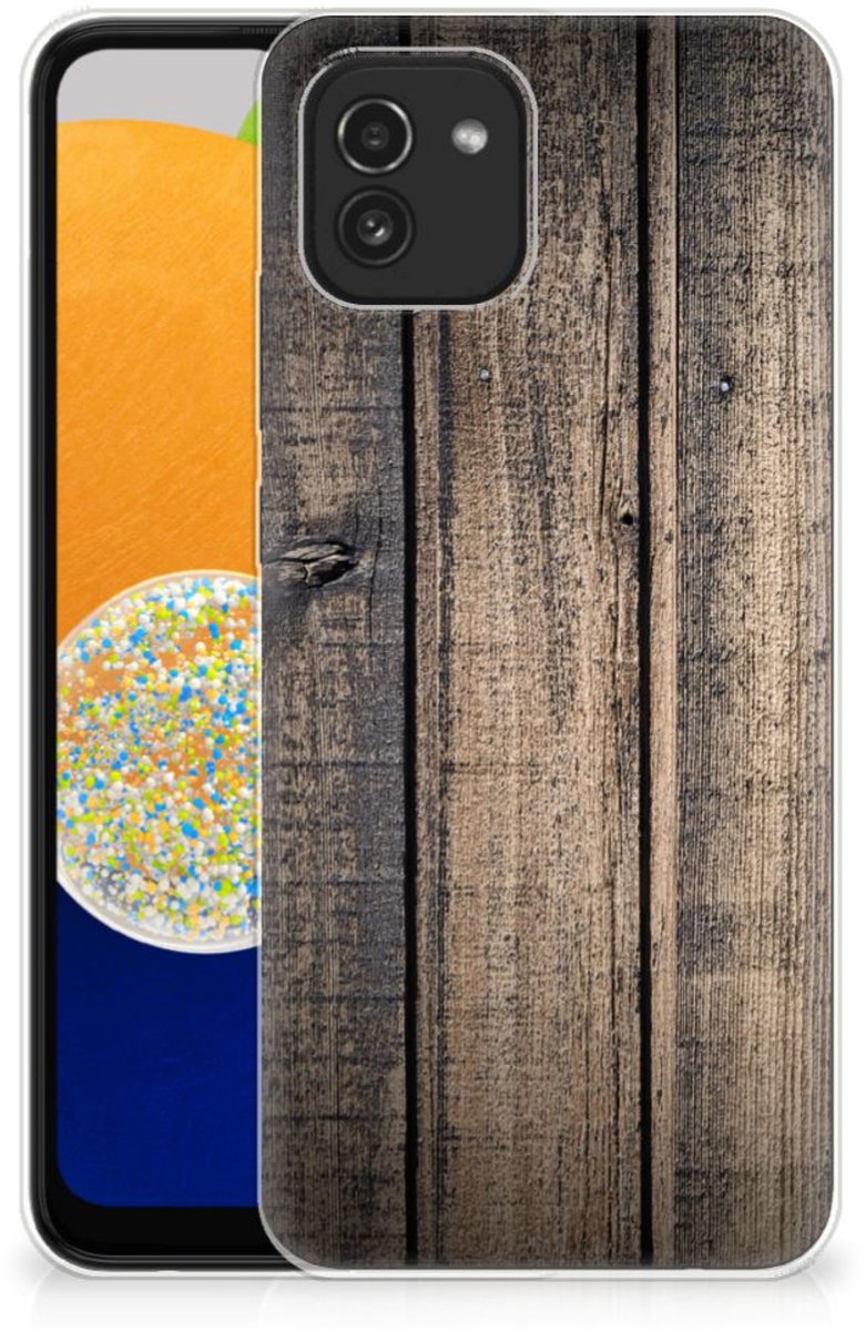 Samsung Galaxy A03 Bumper Hoesje Steigerhout