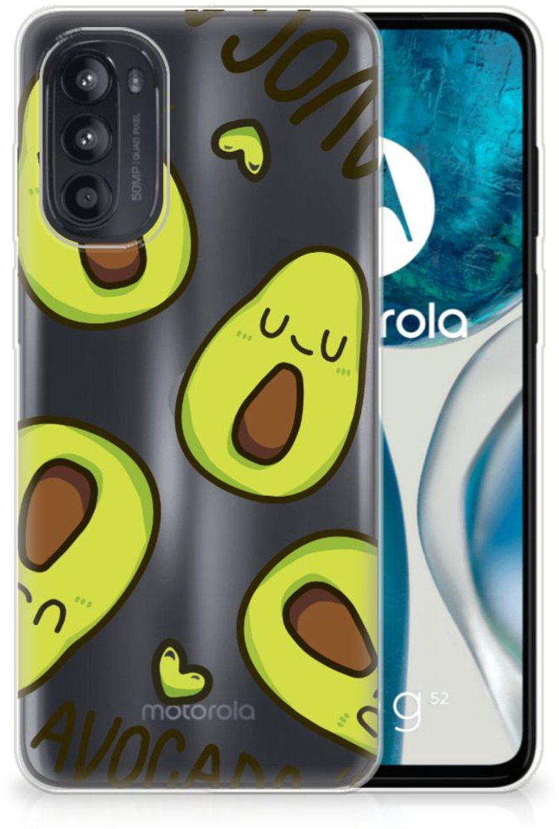 Motorola Moto G52/G82 Telefoonhoesje met Naam Avocado Singing