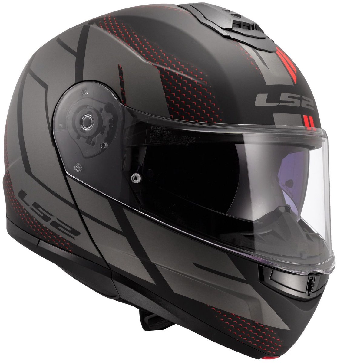 LS2 FF908 Strobe II Code Zwart Grijs 06 Systeemhelm - Maat M - Helm – foto 5