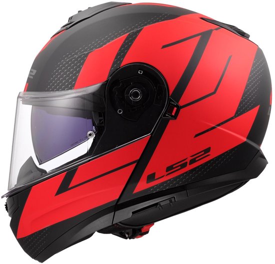 Casque système LS2 FF908 Strobe II Code noir rouge XL