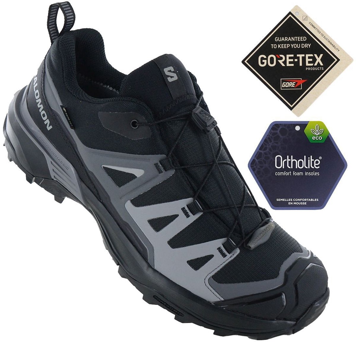 Salomon X ULTRA 360 GTX - GORE-TEX - Heren Wandelschoenen Zwart 474532 , Maat: EU 42 2/3 UK 8.5