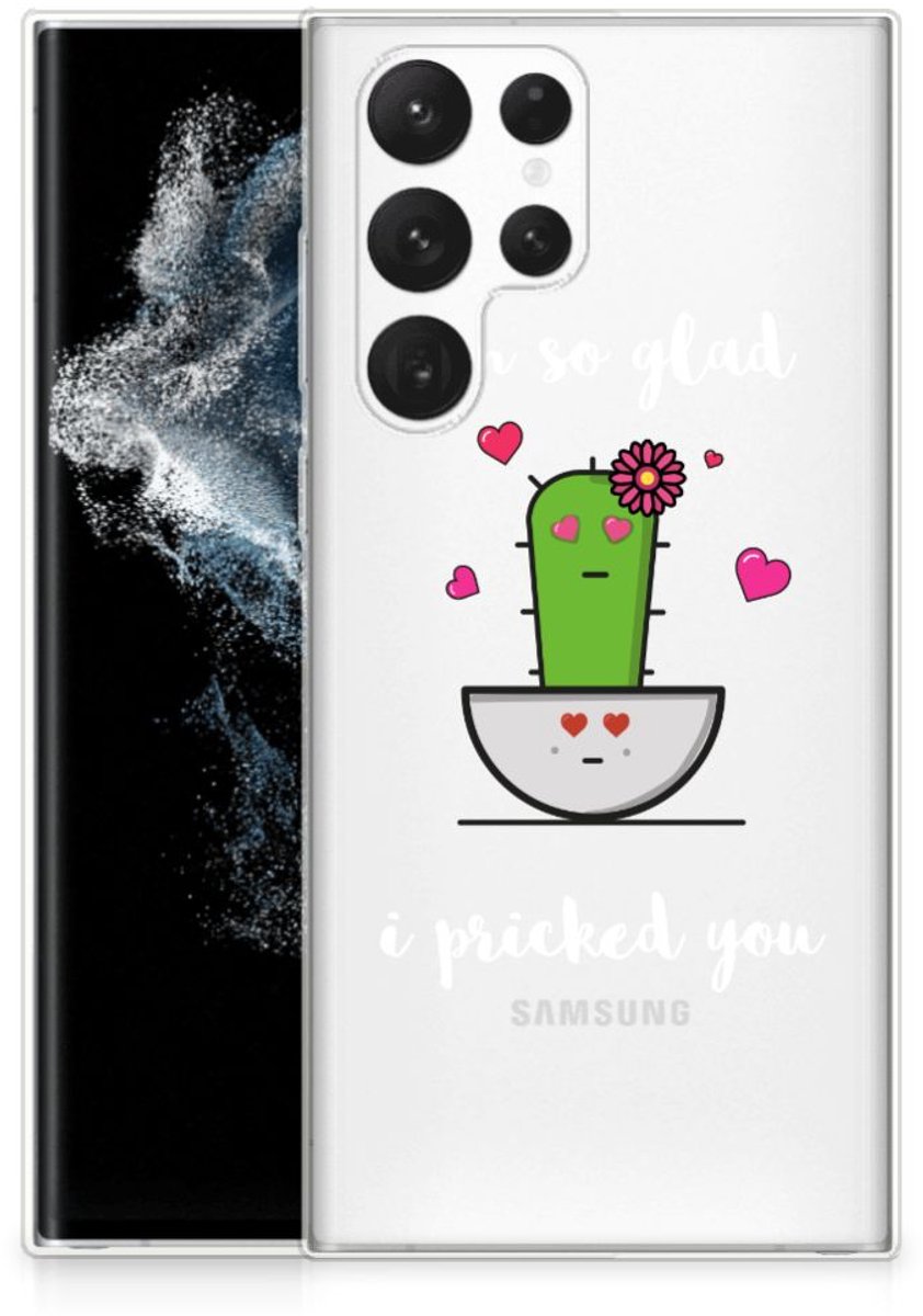 Samsung Galaxy S22 Ultra Telefoonhoesje met Naam Cactus Glad