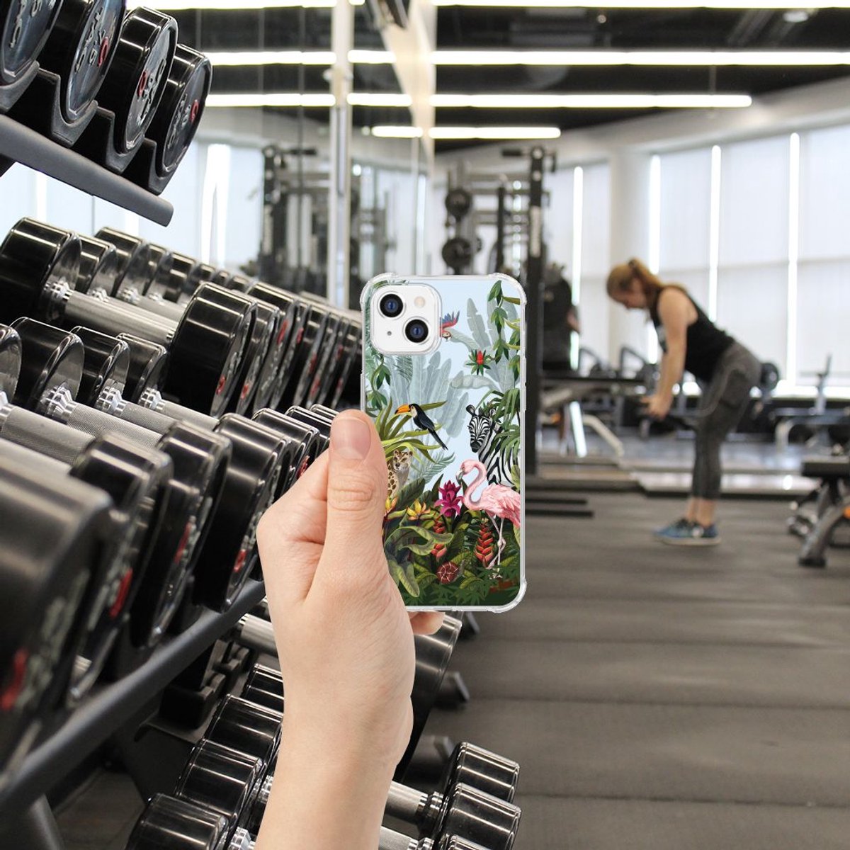 Case Anti-shock voor iPhone 14 Jungle