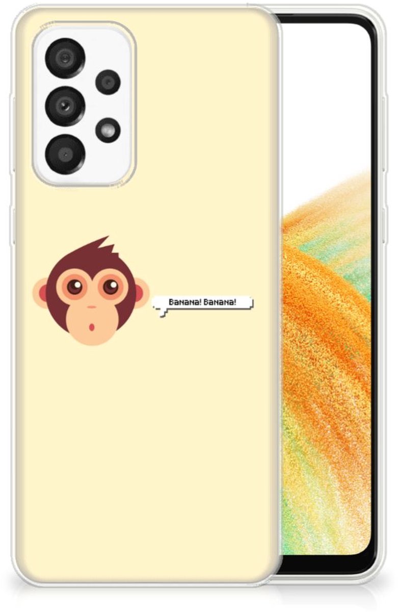 Samsung Galaxy A33 5G Telefoonhoesje met Naam Monkey