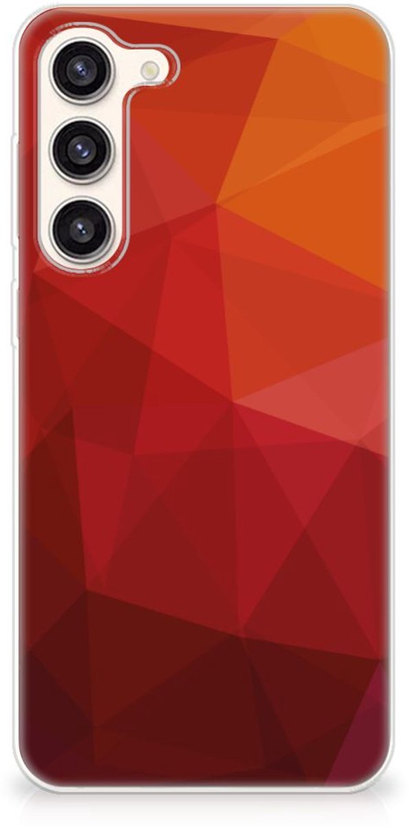 TPU Hoesje voor Samsung Galaxy S23 Plus Polygon Red