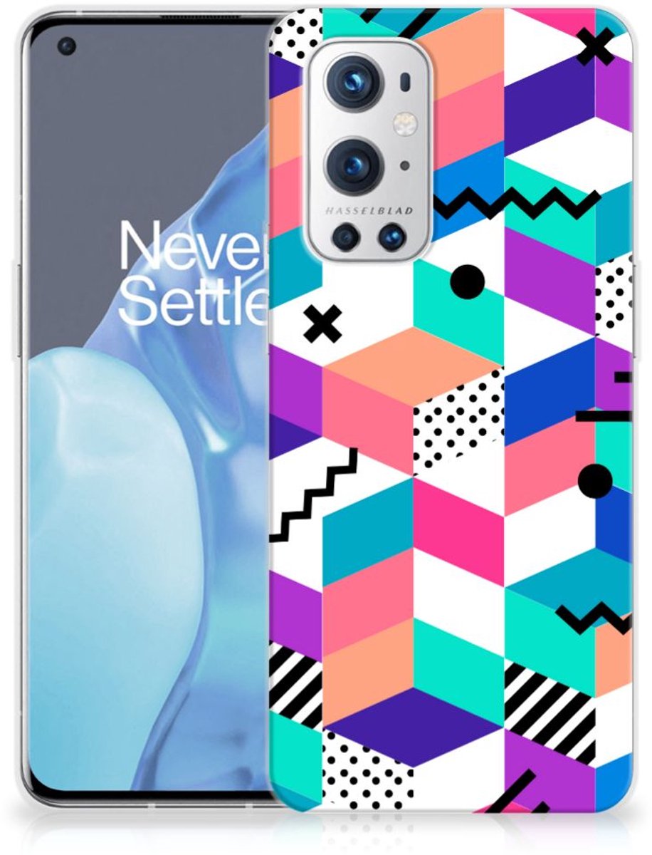 OnePlus 9 Pro TPU Hoesje Blokken Kleurrijk