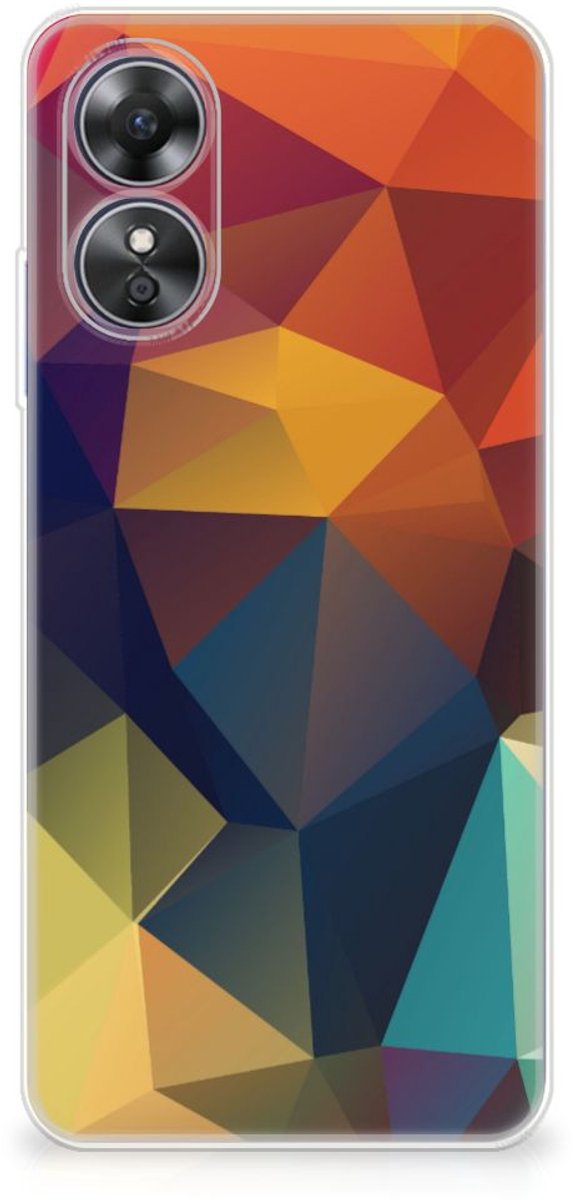 OPPO A17 TPU Hoesje Polygon Color
