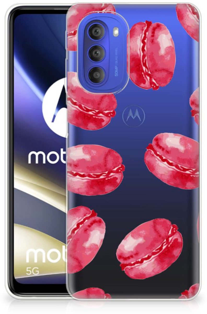 Motorola Moto G51 5G Siliconen Case Pink Macarons