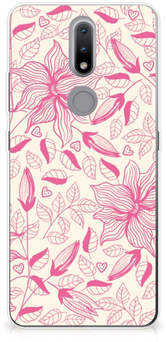 Nokia 2.4 TPU Case Pink Flowers