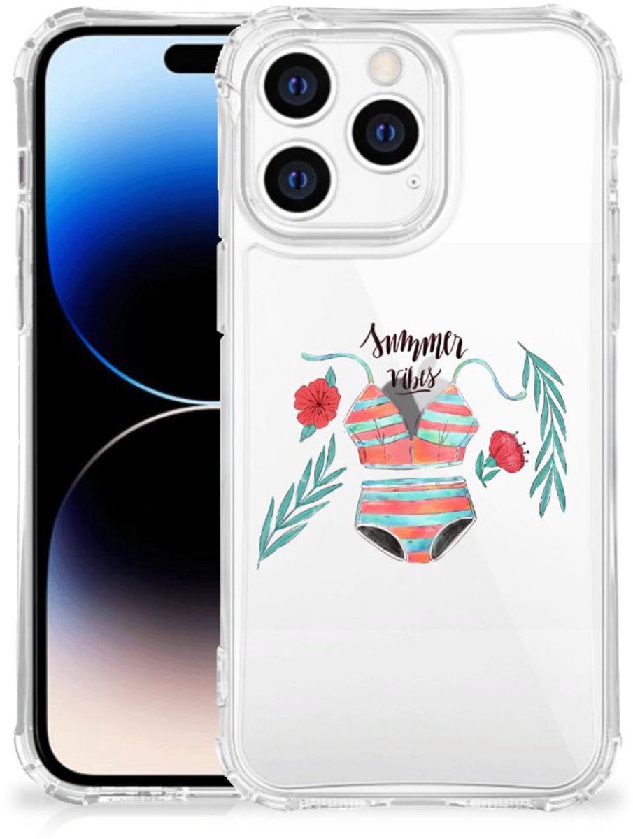 Back Cover voor Apple iPhone 14 Pro Max Stevig Bumper Hoesje Boho Summer