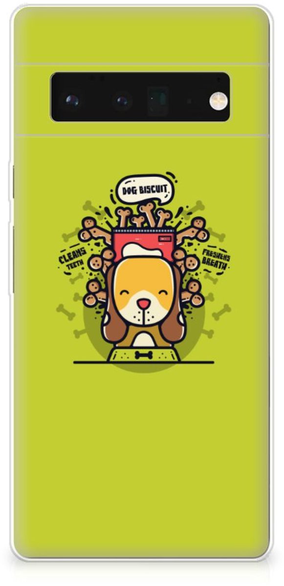 Google Pixel 6 Pro Telefoonhoesje met Naam Doggy Biscuit