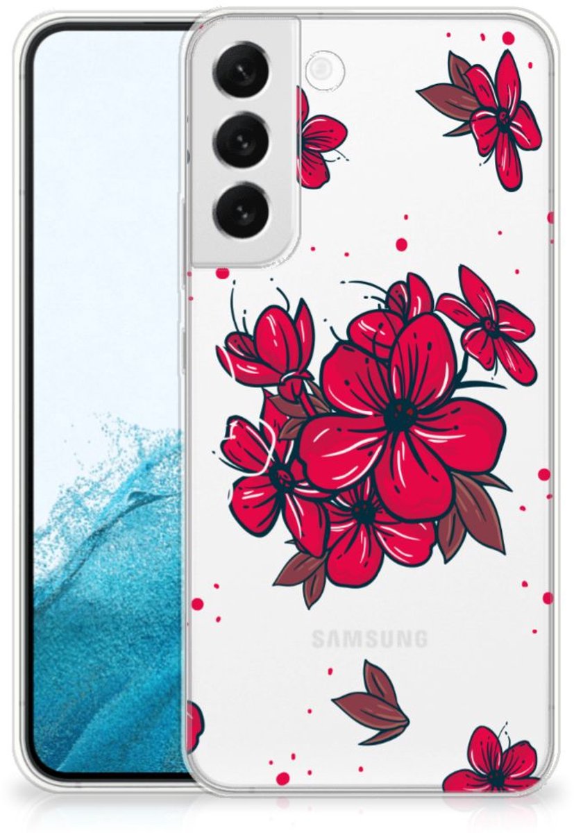 Back Cover voor Samsung Galaxy S22 Plus TPU Case Blossom Red