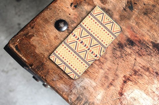 Étui de Bumper Folio pour Nokia 5.4 Coque Jaune Aztèque