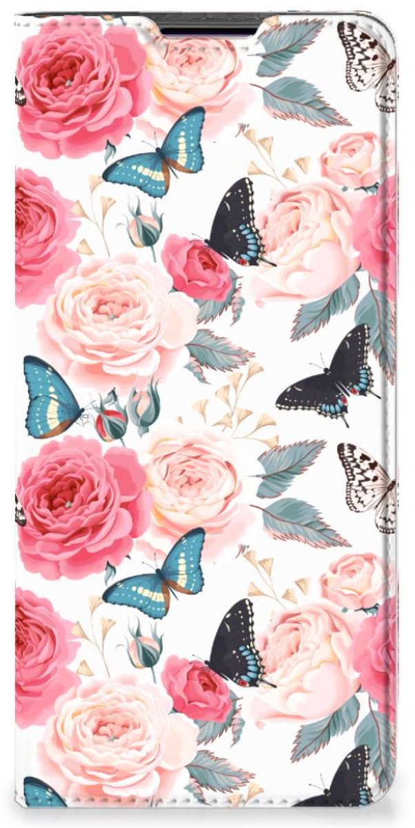 Motorola Edge 30 Pro Smart Cover Butterfly Roses