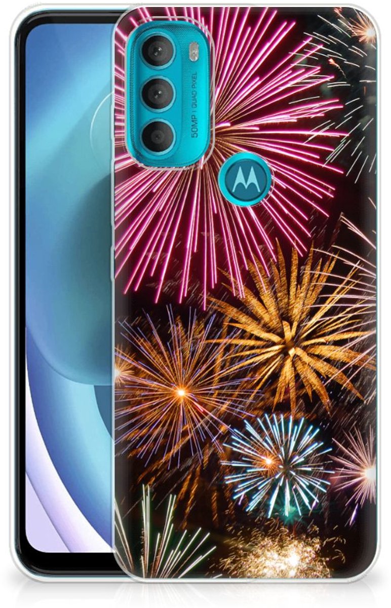 Motorola Moto G71 5G Silicone Back Cover Vuurwerk