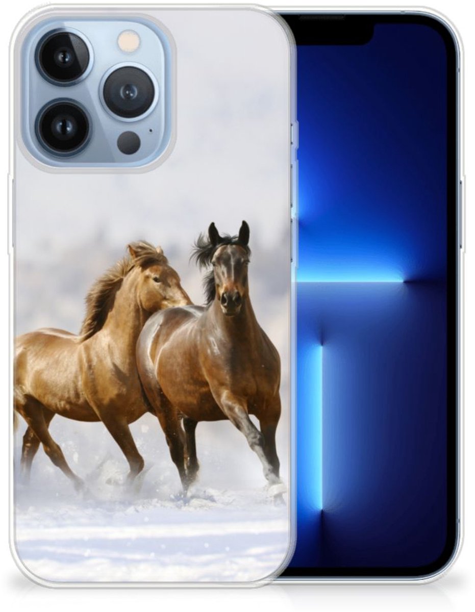 Apple iPhone 13 Pro TPU Hoesje Paarden