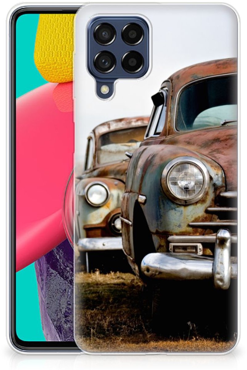 Samsung Galaxy M53 Siliconen Hoesje met foto Vintage Auto