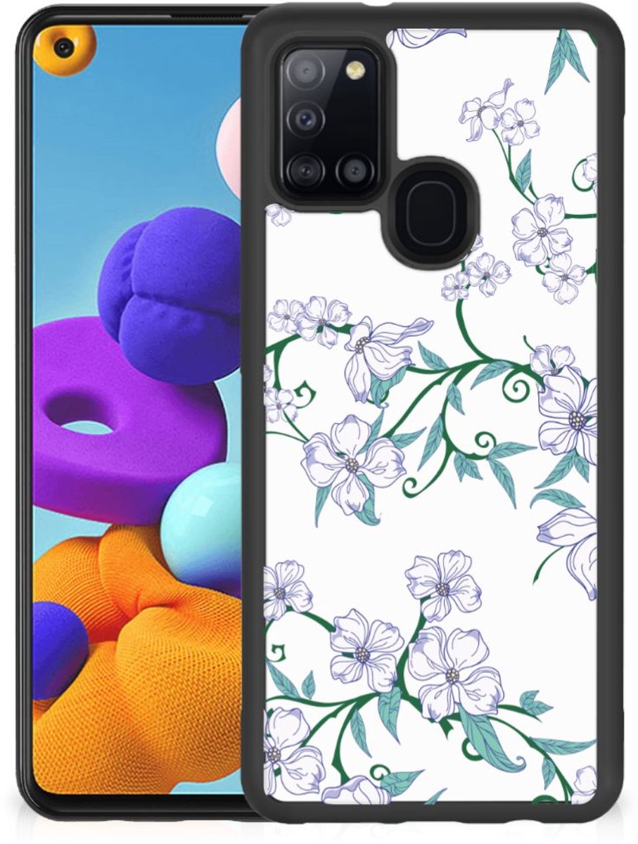 Samsung Galaxy A21s Uniek Skin Case Blossom White